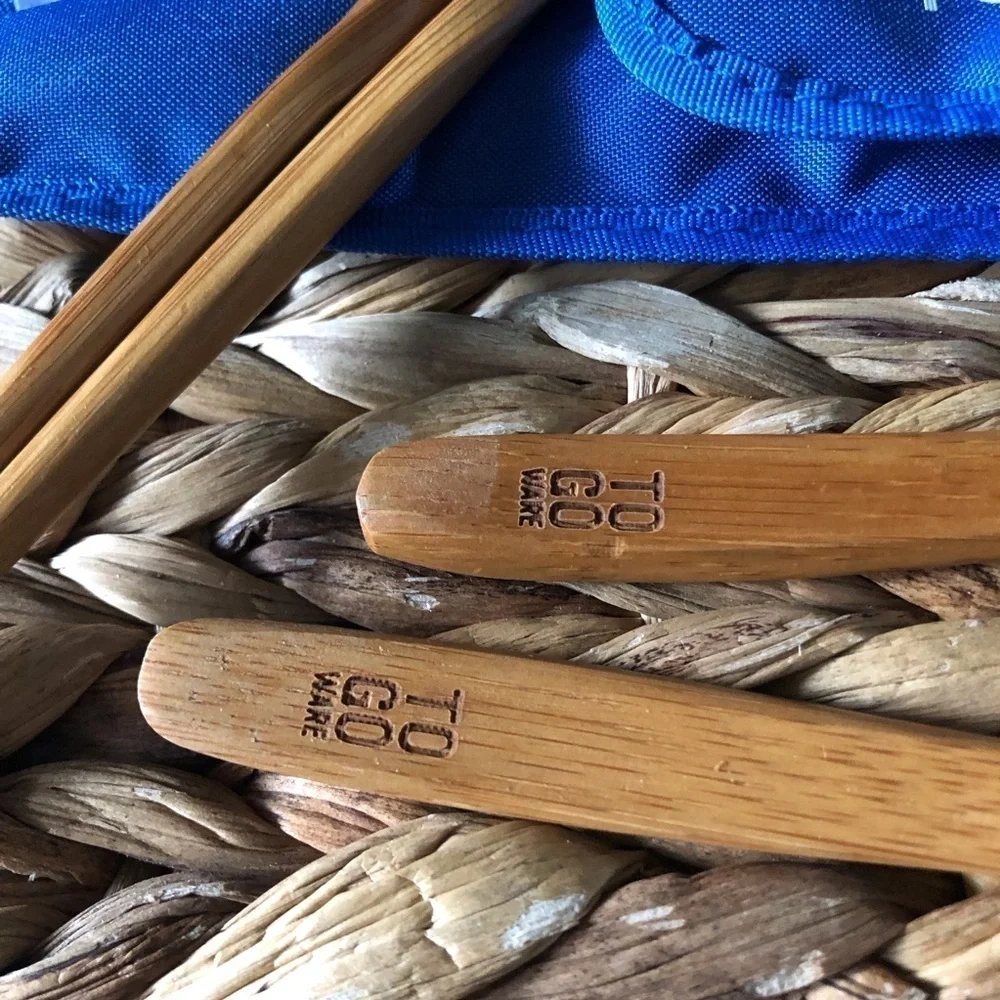 4 Ocean bamboo to go utensils in carrying case